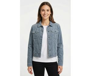 Cordjacke MAC, Damen, Gr. S, grisaille, Cord, Obermaterial: 98% Baumwolle, 2% Elasthan, unifarben, regular fit taillenbedeckt, Manschette, Jacken, mit Taschen (16101524-S) grisaille