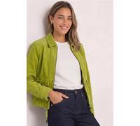 Cordjacke STREET ONE, Damen, Gr. 42, apple lime, Web, Obermaterial: 100% Baumwolle. Futter: 100% Polyester, unifarben, regular fit normal, V-Ausschnitt, Bündchen, Jacken, mit Tunnelzugsaum (22753009-4