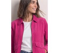 Cordjacke STREET ONE, Damen, Gr. 34, magenta dream, Web, Obermaterial: 100% Baumwolle. Futter: 100% Polyester, unifarben, regular fit normal, V-Ausschnitt, Bündchen, Jacken, mit Tunnelzugsaum (6191526