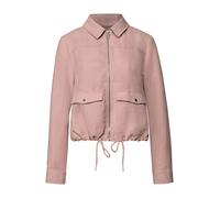 Cordjacke STREET ONE, Damen, Gr. 44, rosa (faded rose), Web, Obermaterial: 100% Polyester. Futter: 100% Polyester, unifarben, casual, regular fit normal, Langarm Bündchen, Jacken, mit Zipper (23992115
