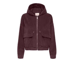 Cordjacke ONLY "ONLKENZIE L/S CORD JACKET PNT NOOS", Damen, Gr. M, braun (fudge), Cord, Obermaterial: 98% Baumwolle, 2% Elasthan, unifarben, normal, Jacken, Baumwollmischung (25017721-M) fudge