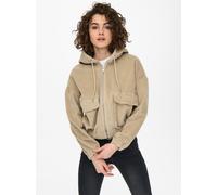Cordjacke ONLY "ONLKENZIE L/S CORD JACKET PNT NOOS", Damen, Gr. XS, beige (humus), Cord, Obermaterial: 98% Baumwolle, 2% Elasthan, unifarben, normal, Jacken, Baumwollmischung (42755361-XS) humus