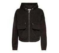 Cordjacke ONLY "ONLKENZIE L/S CORD JACKET PNT NOOS", Damen, Gr. XS, braun (schwarz coffee), Cord, Obermaterial: 98% Baumwolle, 2% Elasthan, unifarben, normal, Jacken, Baumwollmischung (67146121-XS) sc