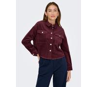 Cordjacke ONLY "ONLMARINA-ENY L/S CORD JACKET PNT NOOS", Damen, Gr. M, rot (tawny port), Cord, Obermaterial: 100% Baumwolle, unifarben, normal, Jacken, Baumwolle (46636828-M) tawny port