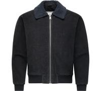 Cordjacke RAGWEAR "Alees Cordy", Herren, Gr. S (48), dunkelgrau, Obermaterial: 100% Baumwolle. Innenfutter: 100% Polyester. Wattierung: 100% Polyester, oversize hüftbedeckend, Rippbündchen, Jacken, Ko
