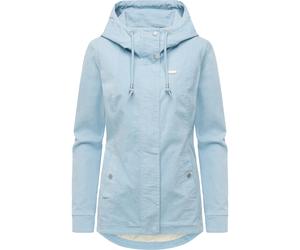 Cordjacke RAGWEAR "Alvena Cordy YOUMODO", Damen, Gr. XS (34), hellblau, Material: 98% Baumwolle, 2% Elasthan. Innenfutter: 100% Polyester, figurumspielend hüftbedeckend, hoch geschlossener Ausschnitt,