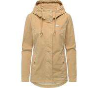 Cordjacke RAGWEAR "Alvena Cordy YOUMODO", Damen, Gr. XXL (44), sand, Material: 98% Baumwolle, 2% Elasthan; Innenfutter: 100% Polyester, figurumspielend hüftbedeckend, hoch geschlossener Ausschnitt, Är