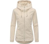 Cordjacke RAGWEAR "Dankka Cordy YOUMODO", Damen, Gr. XXL (44), beige (ecru), Obermaterial: 98% Baumwolle, 2% Elasthan. Innenfutter: 100% Polyester, figurumspielend hüftbedeckend, hoch geschlossener Au