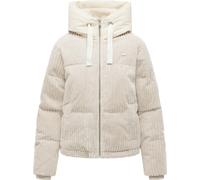 Cordjacke RAGWEAR "Riella Cordy Y", Damen, Gr. XL (42), beige (ecru), Cord, Obermaterial: 90% Polyester, 10% Nylon. Innenfutter: 100% Polyester. Wattierung: 100% Polyester, gerade hüftlang, hoch gesch