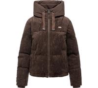 Cordjacke RAGWEAR "Riella Cordy Y", Damen, Gr. XL (42), braun (schwarz choco), Cord, Obermaterial: 90% Polyester, 10% Nylon. Innenfutter: 100% Polyester. Wattierung: 100% Polyester, gerade hüftlang, h