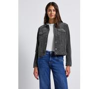 Cordjacke STREET ONE, Damen, Gr. 34, concrete grau, Web, Obermaterial: 98% Baumwolle, 2% Elasthan; Futter: 80% Polyester, 20% Baumwolle, unifarben, normal normal, V-Ausschnitt, Bündchen, Jacken, in Co