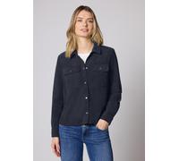 Cordjacke STREET ONE, Damen, Gr. 38, shadowed navy, Stoff, 100% Polyester, unifarben, comfort fit normal, V-Ausschnitt, Bündchen, Jacken, in Cord-Optik (36902059-38) shadowed navy