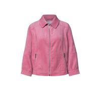 Cordjacke STREET ONE, Damen, Gr. 40, blush berry, Cord, 90% Polyester, 8% Polyamid, 2% Elasthan, unifarben, normal normal, V-Ausschnitt, abgesteppt, Jacken, in Cord-Optik (86092828-40) blush berry
