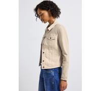 Cordjacke STREET ONE, Damen, Gr. 42, malted beige, Web, Obermaterial: 98% Baumwolle, 2% Elasthan; Futter: 80% Polyester; 20% Baumwolle, unifarben, casual, normal normal, V-Ausschnitt, Langarm Bündchen