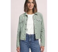 Cordjacke STREET ONE, Damen, Gr. 46, grün (eucalyptus grün), Cord, 98% Baumwolle, 2% Elasthan, unifarben, regular fit normal, ohne Ausschnitt, Bündchen, Jacken, mit Brusttaschen, Topseller (69357240-4