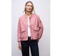 Blouson STREET ONE, Damen, Gr. 46, powder pink, Web, Obermaterial: 100% Polyester. Futter: 100% Polyester, unifarben, normal hüftbedeckend, Rundhals, Flachstrickbündchen, Jacken Blouson, aus Cord und