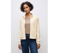 Cordjacke STREET ONE, Damen, Gr. 46, soft beige, Web, 67% Baumwolle, 28% Polyester, 5% Elasthan, unifarben, comfort fit, hoch geschlossener Ausschnitt, elastischer Bund, Jacken, in Cord-Optik (7539722
