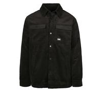 Cordjacke URBAN CLASSICS "Urban Classics Herren Corduroy Shirt Jacket", Herren, Gr. L, schwarz, 100% Baumwolle, unifarben, loose fit, amerikanischer Ausschnitt, Jacken (56940102-L) schwarz