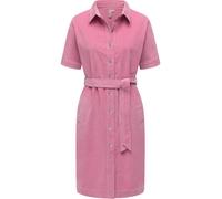 Cordkleid RAGWEAR "Rozyna Cordy YOUMODO", Damen, Gr. M (38), Normalgrößen, rosa, Material: 98% Baumwolle, 2% Elasthan, gerade knielang, V-Ausschnitt, Ärmel ohne Ärmelschlitz, Kleider, Kurzärmliges Kor
