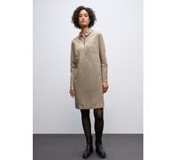 Street One Frauen Cordkleid mit Zipper in Beige, Gr: 46