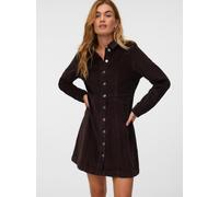Cordkleid VERO MODA "VMDAISY LS SHORT CORD DRESS NOOS", Damen, Gr. XL, N-Gr, chocolate torte, Cord, Obermaterial: 100% Baumwolle, unifarben, kurz, Kleider, Baumwolle, Cord (86185507-XL) chocolate tort
