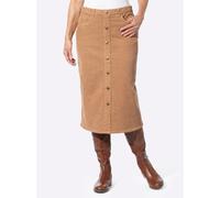 Cordrock INSPIRATIONEN, Damen, Gr. 21, braun (camel), 98% Baumwolle, 2% Elasthan, unifarben, wadenlang, Röcke (41428616-21) camel