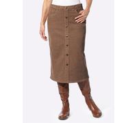 Cordrock INSPIRATIONEN, Damen, Gr. 22, braun, 98% Baumwolle, 2% Elasthan, unifarben, wadenlang, Röcke (68337346-22) braun
