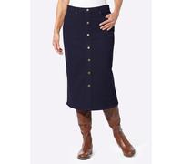 Cordrock INSPIRATIONEN, Damen, Gr. 25, blau (marine), 98% Baumwolle, 2% Elasthan, unifarben, wadenlang, Röcke (37793559-25) marine