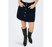 Cordrock JDY "JDYSHIRAZ CORDUROY SKIRT PNT DIA", Damen, Gr. S (36), blau (night sky), Cord, Obermaterial: 100% Baumwolle, unifarben, kurz, Röcke (27627000-S) night sky