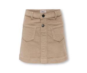 Cordrock KIDS ONLY "KOGAMAZING GLOBAL HW CORD SKIRT PNT NOOS", Mädchen, Gr. 128, goat, Cord, Obermaterial: 98% Baumwolle, 2% Elasthan, unifarben, regular fit kurz, Röcke (92655808-128) goat