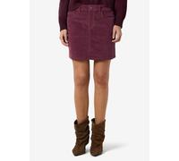 Cordrock NOISY MAY "NMCORD YOLANDA MW SKIRT NOOS", Damen, Gr. S, rot (fig), Cord, Obermaterial: 98% Baumwolle, 2% Elasthan, unifarben, mini, Röcke, Baumwollmischung (50363121-S) fig