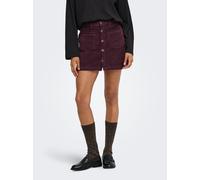 Cordrock ONLY "ONLAMAZING HW CORD SKIRT", Damen, Gr. M (38), lila (fudge), Cord, Obermaterial: 98% Baumwolle, 2% Elasthan, unifarben, mini, Röcke, Baumwollmischung (58207708-M) fudge