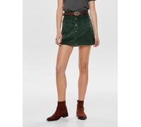 Cordrock ONLY "ONLAMAZING HW CORD SKIRT", Damen, Gr. XS (34), grün (grün gables), Cord, Obermaterial: 98% Baumwolle, 2% Elasthan, unifarben, mini, Röcke, Baumwollmischung (27769860-XS) grün gables