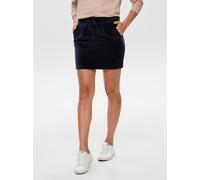 Cordrock ONLY "ONLPOPTRASH CORDEROY SKIRT PNT", Damen, Gr. XS (34), blau (night sky), Cord, Obermaterial: 62% Baumwolle, 34% Polyester, 4% Elasthan, unifarben, figurbetont ca. Mitte Oberschenkel, Röck