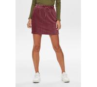 Cordrock ONLY "ONLPOPTRASH CORDEROY SKIRT PNT", Damen, Gr. XS (34), lila (tawny port), Cord, Obermaterial: 62% Baumwolle, 34% Polyester, 4% Elasthan, unifarben, figurbetont ca. Mitte Oberschenkel, Röc