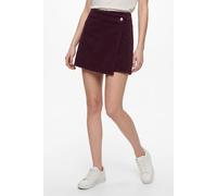 Cordrock ONLY "ONLZEVA HW CORD WRAP SKORT CC PNT", Damen, Gr. M (38), lila (fig), Cord, Obermaterial: 99% Baumwolle, 1% Elasthan, unifarben, kurz, Röcke, Baumwollmischung, Cord mit Stretch (20986536-M