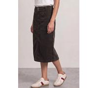 Cordrock STREET ONE, Damen, Gr. 46, braun (schwarz coffee), Cord, 98% Baumwolle, 2% Elasthan, unifarben, normal kniefrei, Röcke, in Cord-Optik, Topseller (33828205-46) schwarz coffee
