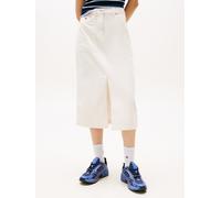 Cordrock TOMMY JEANS "TJW CLAIRE UTILITY SKIRT CORD", Damen, Gr. 26, weiß (ancient weiß), Cord, Obermaterial: 100% Baumwolle, unifarben, gerade ca. Mitte Wade, Röcke (66507423-26) ancient weiß