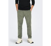 Only & Sons Herren Cordschlupfhose ONSLINUS TAP CORDUROY 0185 – Cord, Tapered Fit, Gr. L, Grau