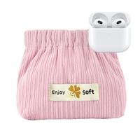 Corduroy Lippenstifttasche | Weiche kleine Cord-Make-up-Tasche, modische Organisationstasche für Make-up, Aufbewahrungsbeutel für Mädchen, Frauen, Damen, rose, Refer to description, Unisex