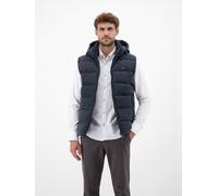 Cordweste LERROS, Herren, Gr. M, blau night, Cord, Obermaterial: 100% Polyester, unifarben, regular fit normal, Westen, mit Logo Stickerei (91365826-M) blau night