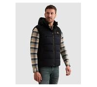 Cordweste PME LEGEND, Herren, Gr. L, schwarz (salute), Web, Obermaterial: 90% Polyester, 10% Polyamid, unifarben, Westen, mit Besatz in Cord-Optik, mit Kapuze (70637309-L) salute
