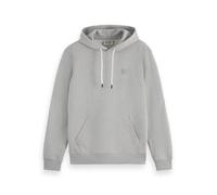 SCOTCH&SODA Herren Hoodie - Core, Logo Sweatshirt, Kapuze, einfarbig, Baumwolle Grau S
