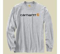 Carhartt Langarm-T-Shirt Core Logo – Grau meliert – Größe M
