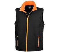 Core Printable Softshell Bodywarmer - Farbe: Black/Orange - Größe: L