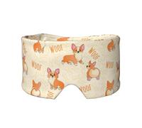 Corgi mit Knochen und Worten, Vollständige Augenabdeckungen, lichtblockierende Augenmaske, Schlafaugen- und Ohrenschützer