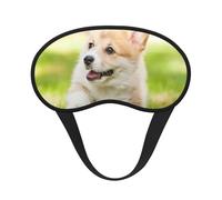 Corgi Puppy Print Verstellbare Augenabdeckung zum Schlafen, bequeme, druckfreie und atmungsaktive Schlafmasken