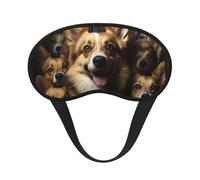 Corgi Schlafmaske mit Bildern, Augenmaske zum Schlafen, Verdunkelung, für Männer und Frauen, Schlafmaske, bequeme Augenbinde, Lidschatten für Nachtschlaf, Reisen, Nickerchen, Büro