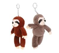 CORHAD 2 Stück Flauschiger Faultier Schlüsselanhänger Plüsch anhänger Weich und Leicht für Taschen Schlüssel Handys Niedliches Faultier Design als Hängender Schlüsselanhänger für Mädchen