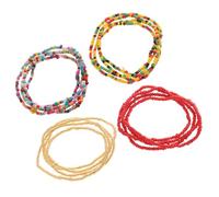 CORHAD 4 Stücke Stylische Taillenkette für Damen mit Handgefertigten Glasperlen Modische Bikini Kette und Strand Taillenverzierung für Tankini und Badeanzug